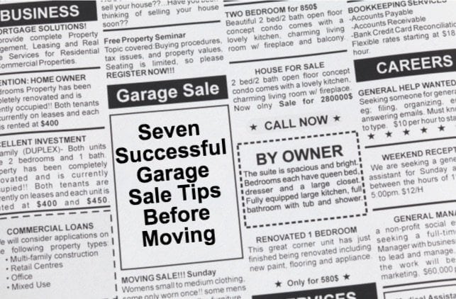 7 Successful Garage Sale Tips Before Moving